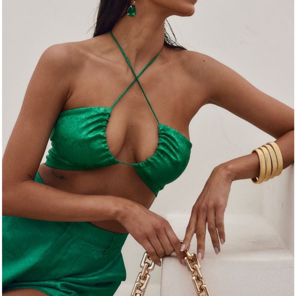 St Barths Emerald Crop Top